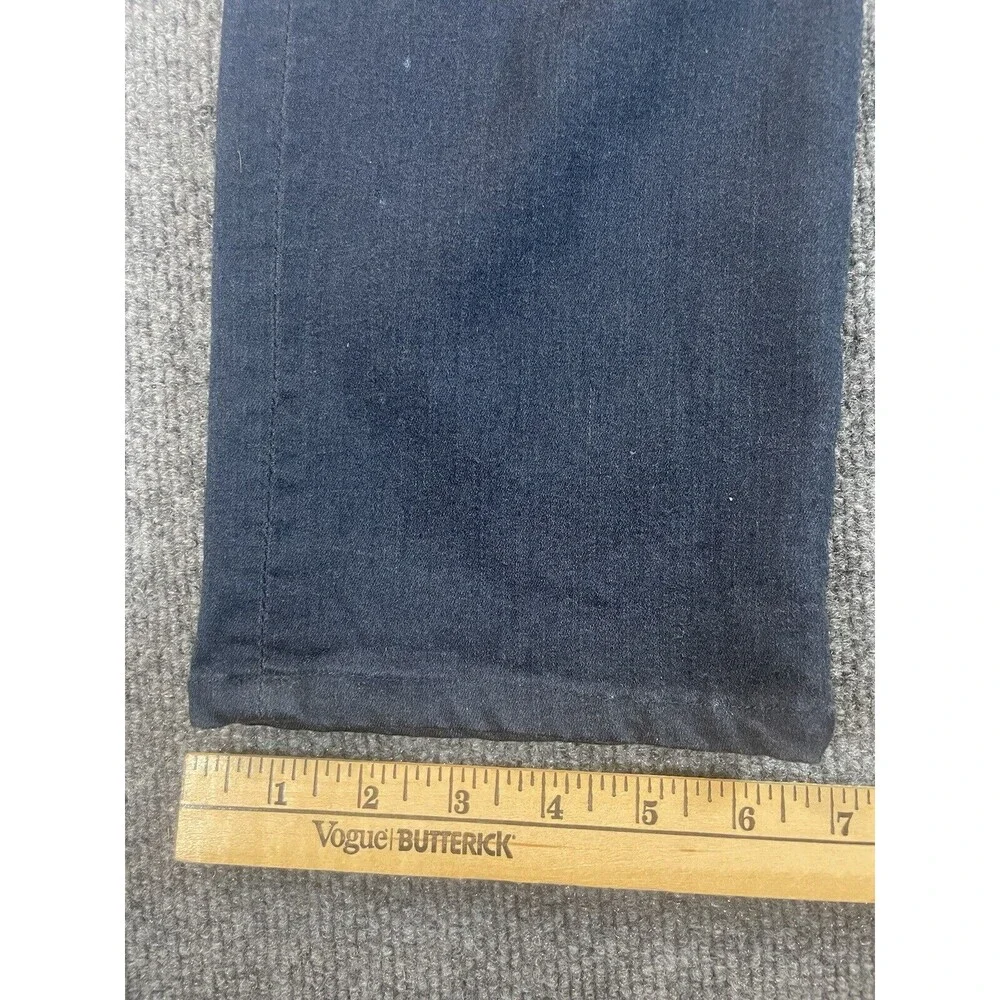 7 For All Mankind Slimmy Jeans Women 29 Blue Luxe Straight Leg Dark Wash Denim - Picture 11 of 12
